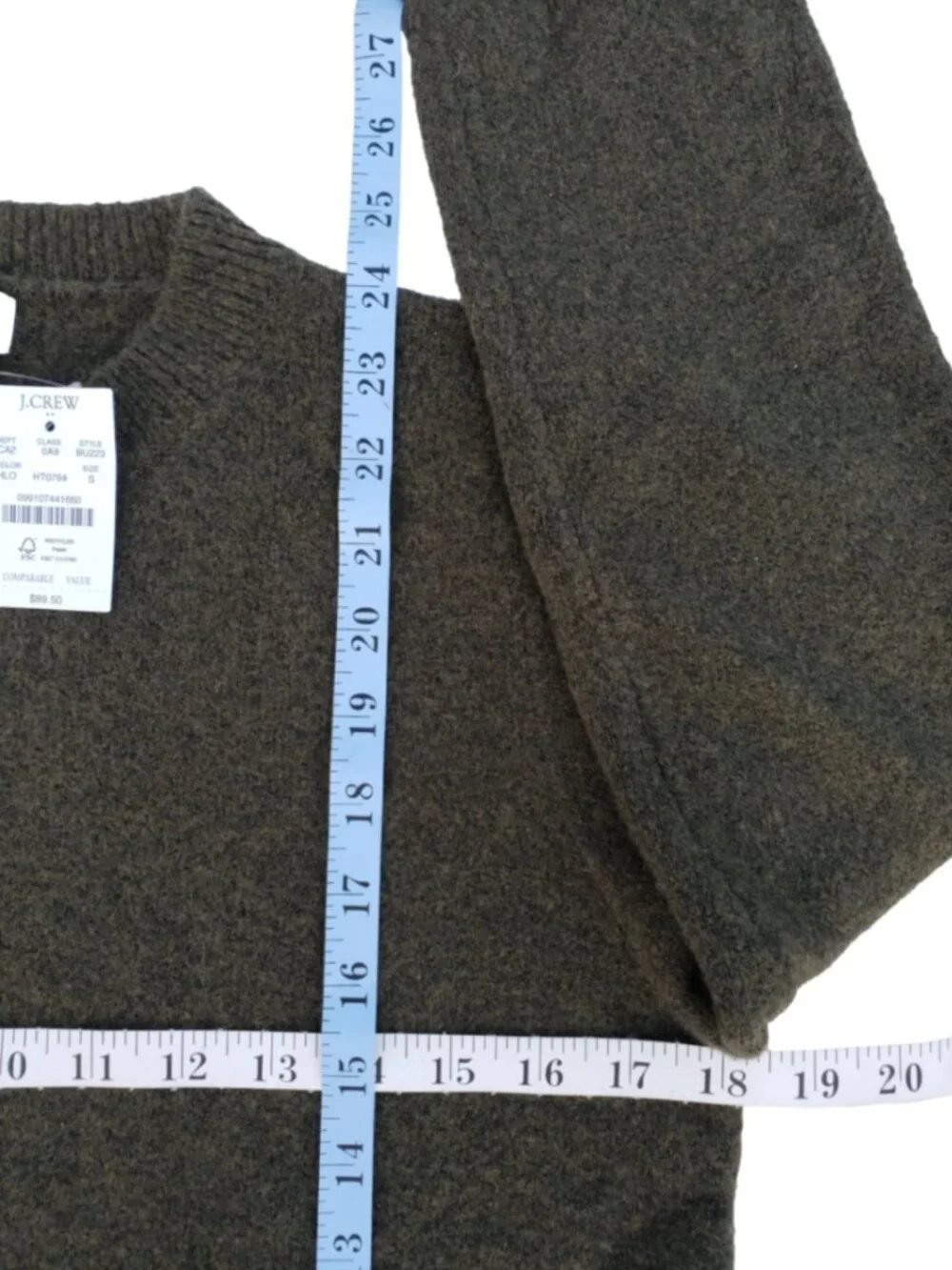 J.Crew Extra Soft Olive Green Crewneck Sweater Small NWT - Picture 8 of 9